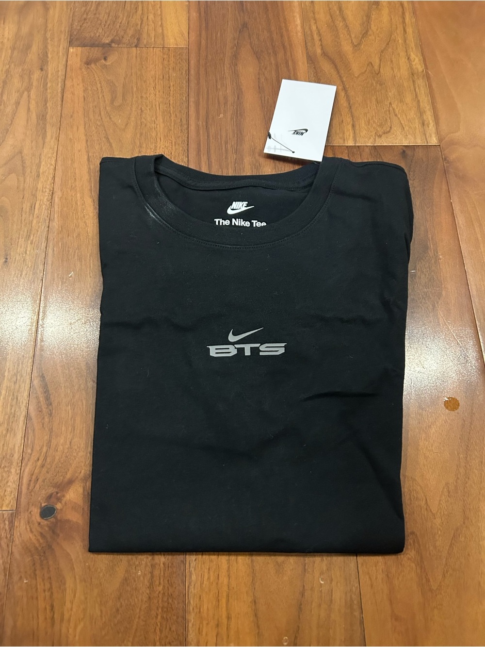 Bts x Nike Black Short Sleeve Logo Tee - women XS new with tags